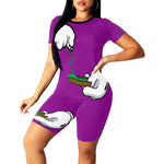 BURN THE OPPS Women's Short Yoga Set