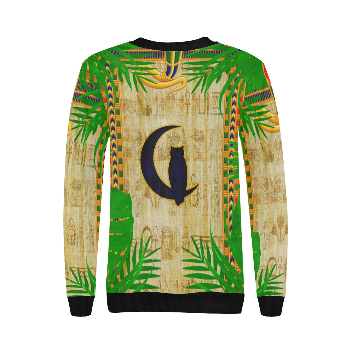 LCC NILE VALEY Women's Rib Cuff Crew Neck Sweatshirt (Model H34)