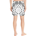 BANDANA WHT Men's Mid-Length Swim Shorts