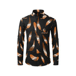 FEATHER COLOR BLCC Men's All Over Print Casual Dress Shirt