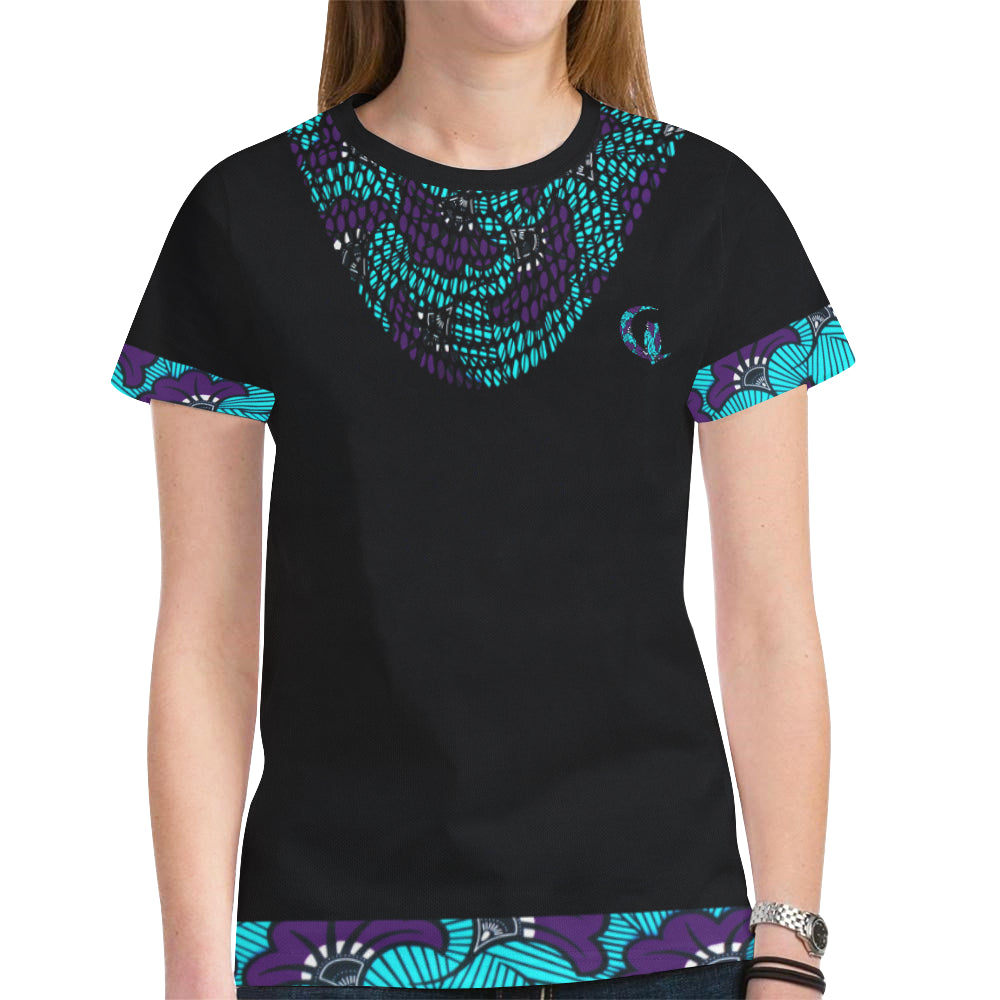 AFRIKA FLOWER New All Over Print T-shirt for Women