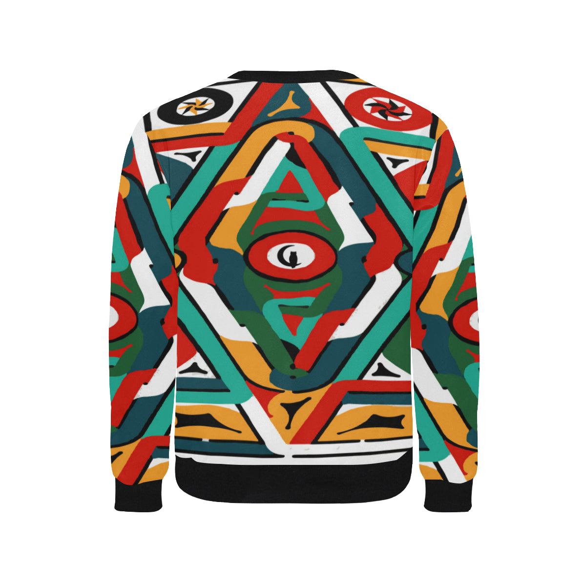 TEMBE ART Men's Rib Cuff Crew Neck Sweatshirt