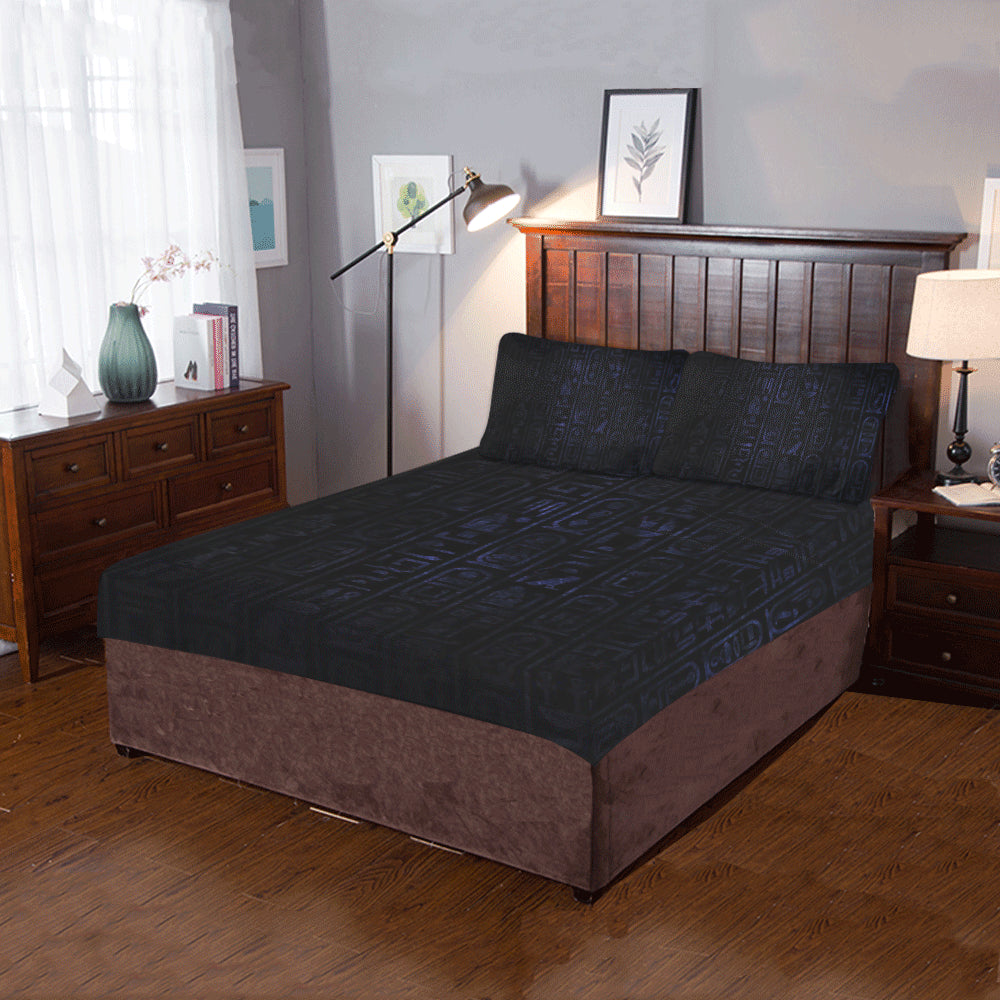 HIEROGLYH 3-Piece Bedding Set