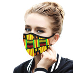 KENTE RASTA Mouth Mask in One Piece (2 Filters Included)
