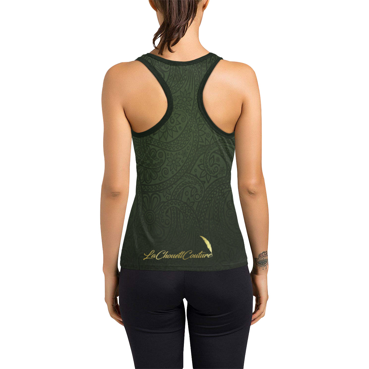 LUXURY KAKI GANG Women's Racerback Tank Top (Model T60)