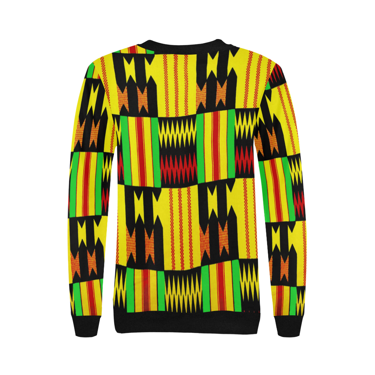 KENTE FARI Women's Rib Cuff Crew Neck Sweatshirt