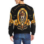 SEKHMET GODDESS B Men's Rib Cuff Crew Neck Sweatshirt