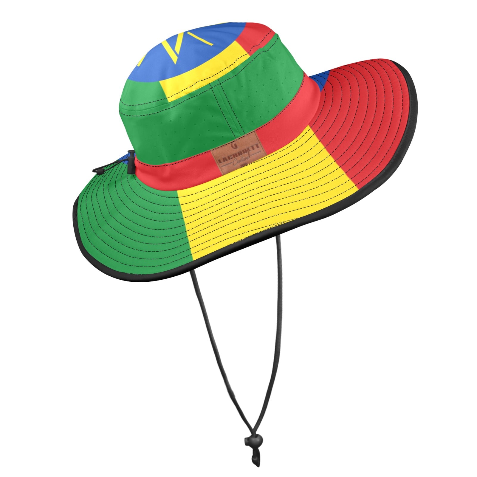 ETHIOPIA FLAG Wide Brim Bucket Hat