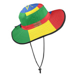ETHIOPIA FLAG Wide Brim Bucket Hat