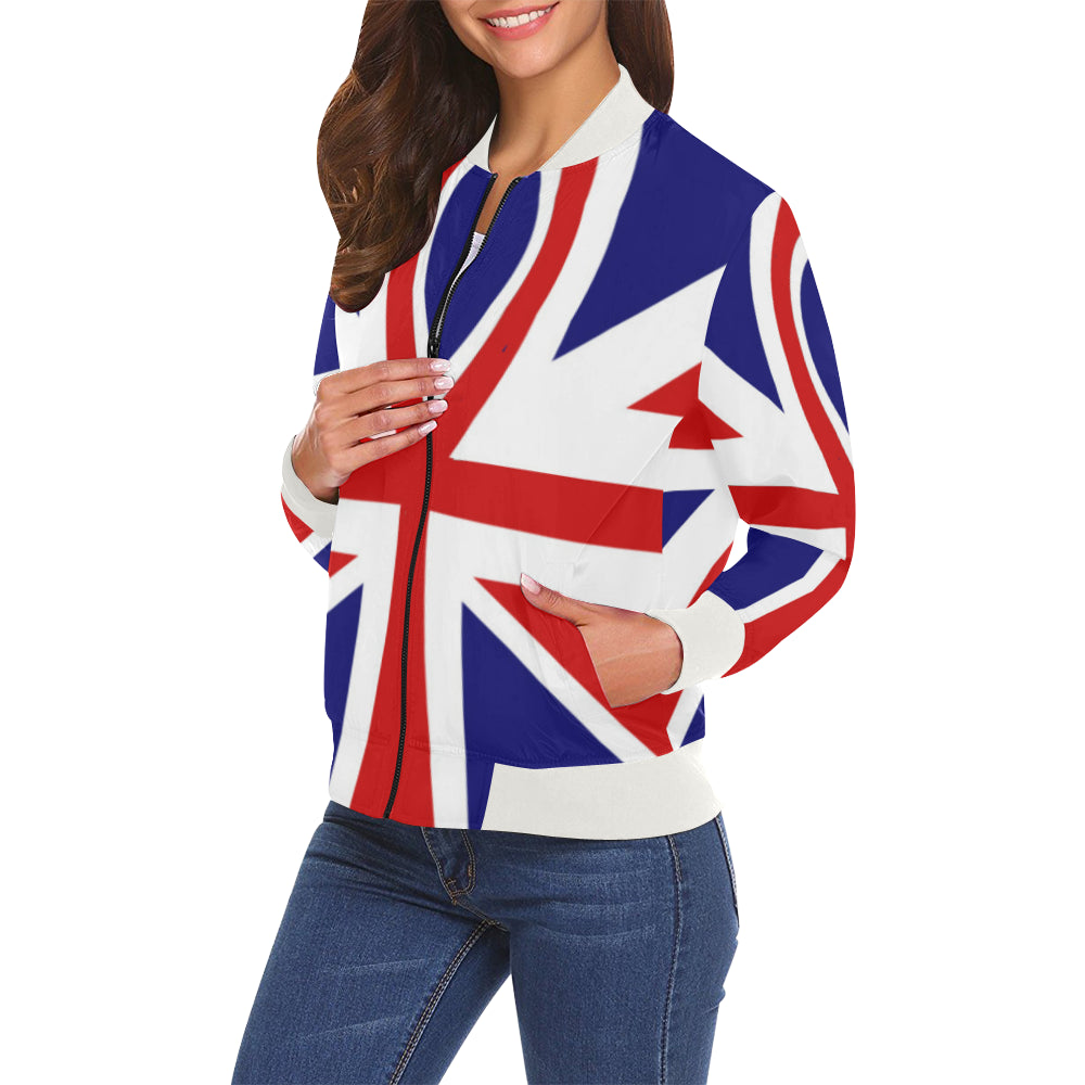 LONDON ANKH All Over Print Bomber Jacket for Women