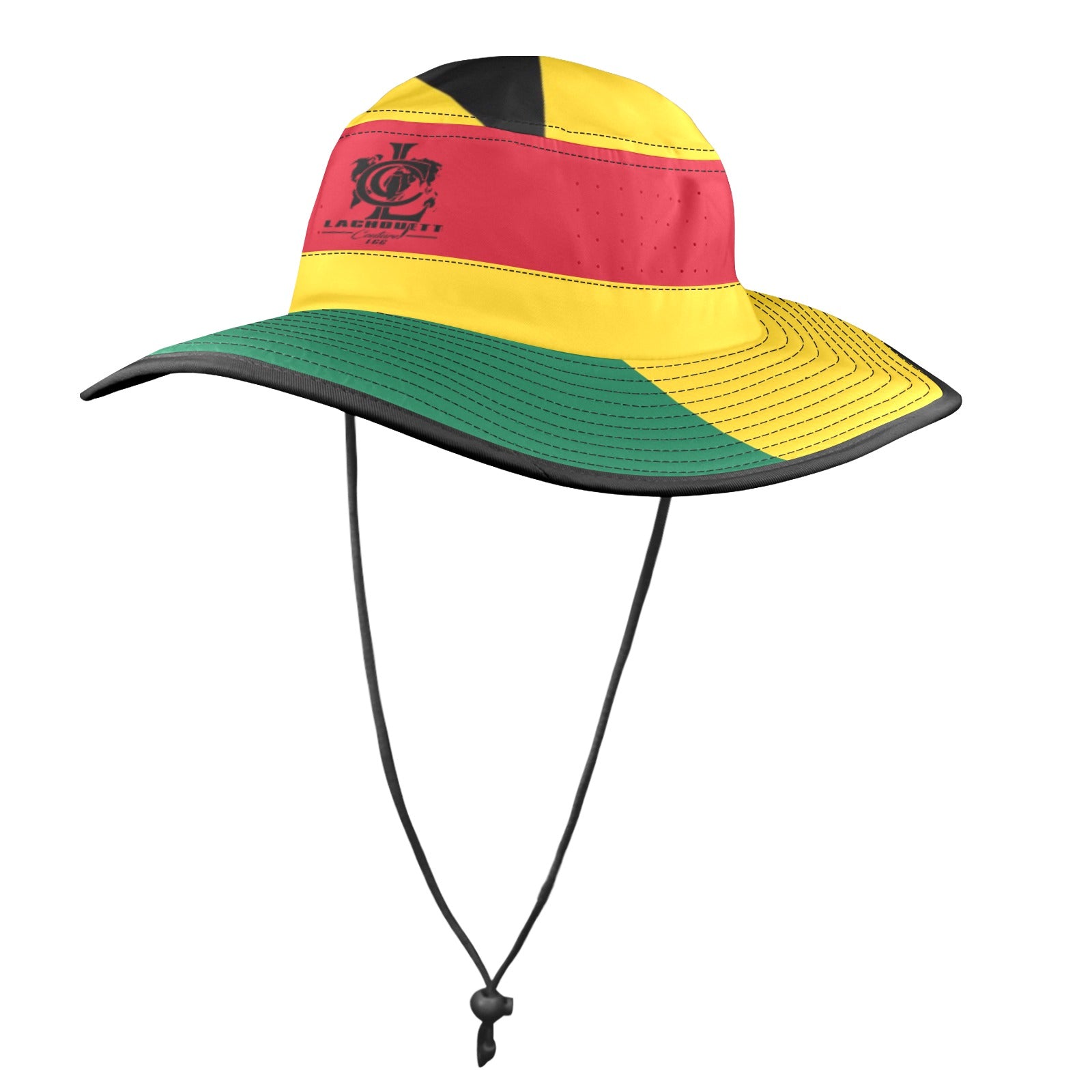 GHANA FLAG Wide Brim Bucket Hat