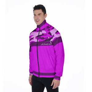 CAMOUFLAGE GRAPES Stand Collar Jacket