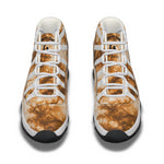 TIE DYE BROWN Men's High Top Basketball Shoes