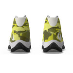 CAMOUFLAGE YLW Men's High Top Basketball Shoes