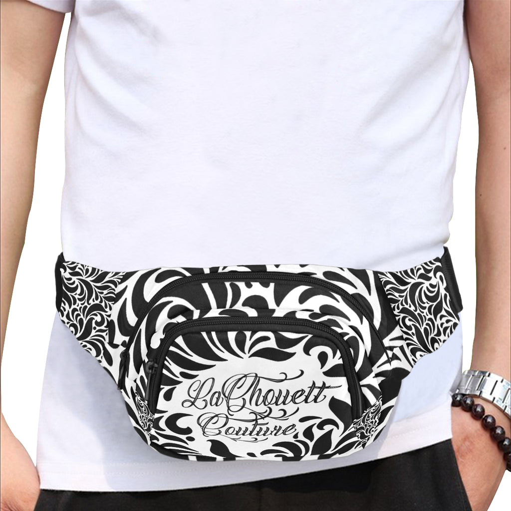 GORGIOUS LEAF BLCCWHT Fanny Pack/Small (Model 1677)