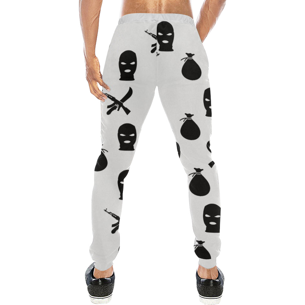 DRILLIN WHT Men's All Over Print Sweatpants (Model L11)