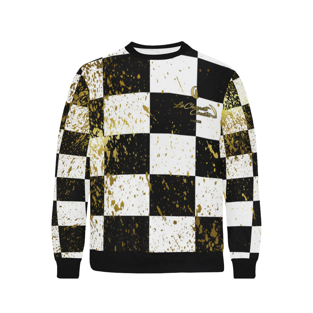 CHEST IN GOLD Men's Rib Cuff Crew Neck Sweatshirt