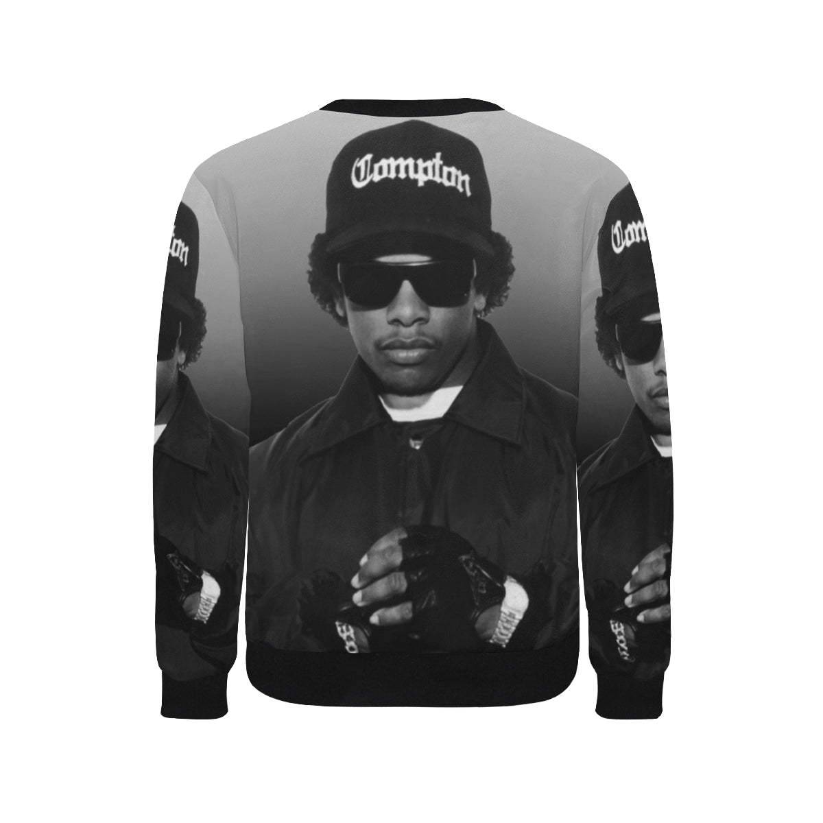 EAZY DUZ IT Men's Rib Cuff Crew Neck Sweatshirt