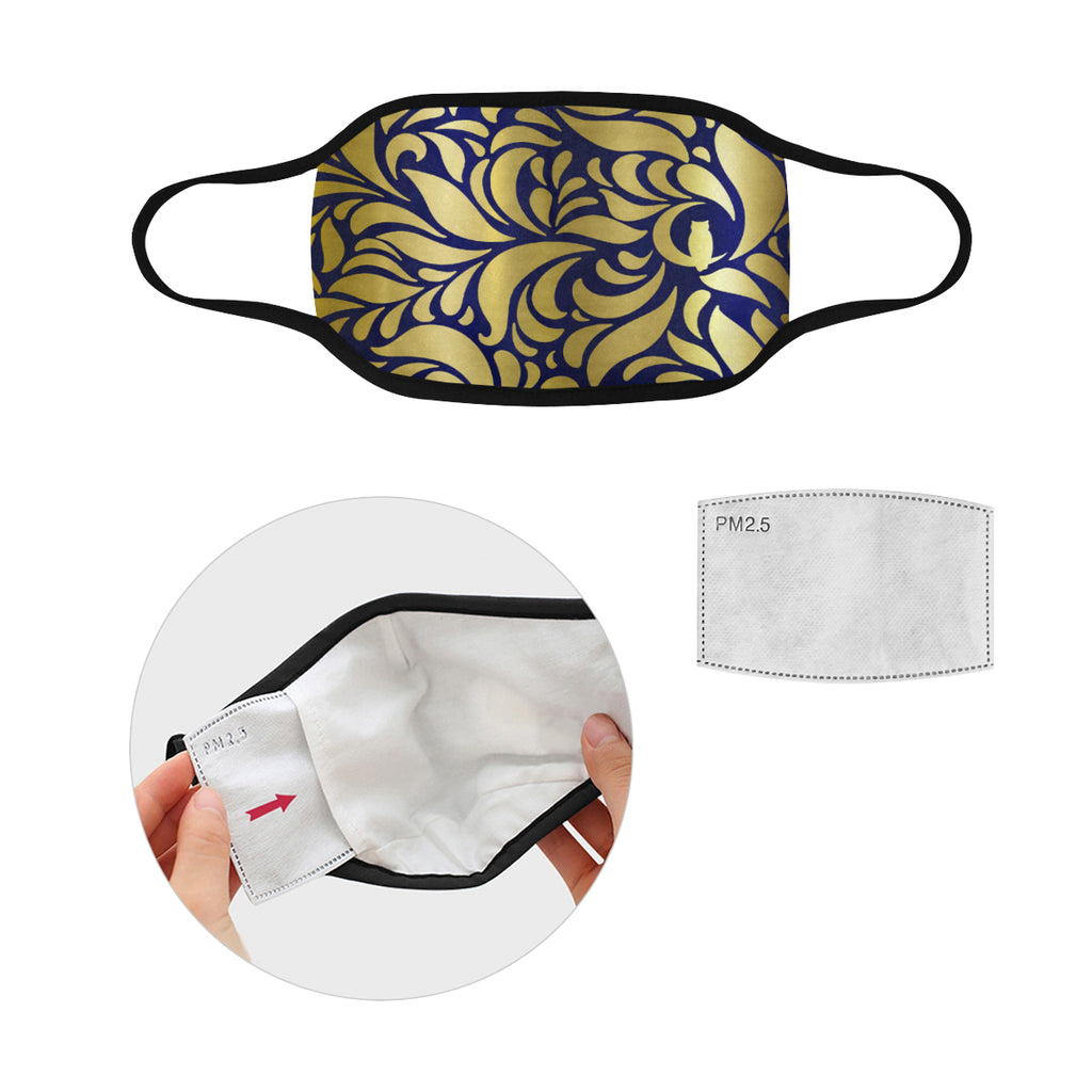 GORGIOUS BLUE LEAF Mouth Mask in One Piece (2 Filters Included)