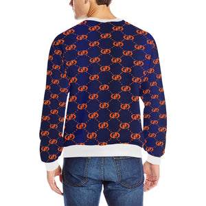 EXCELLENCE ORNGE Men's Rib Cuff Crew Neck Sweatshirt