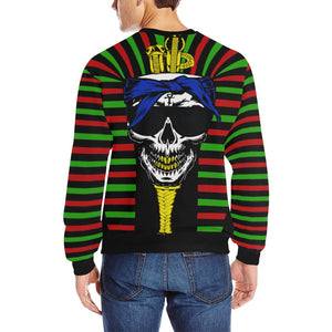 RBG C SKULL Men's Rib Cuff Crew Neck Sweatshirt