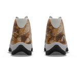 TIE DYE BROWN Men's High Top Basketball Shoes