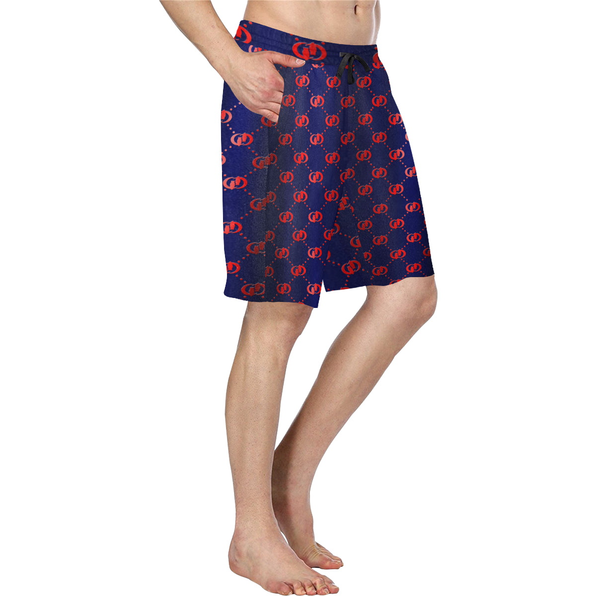 EXCELLENCE BLURED Men's All Over Print Casual Shorts