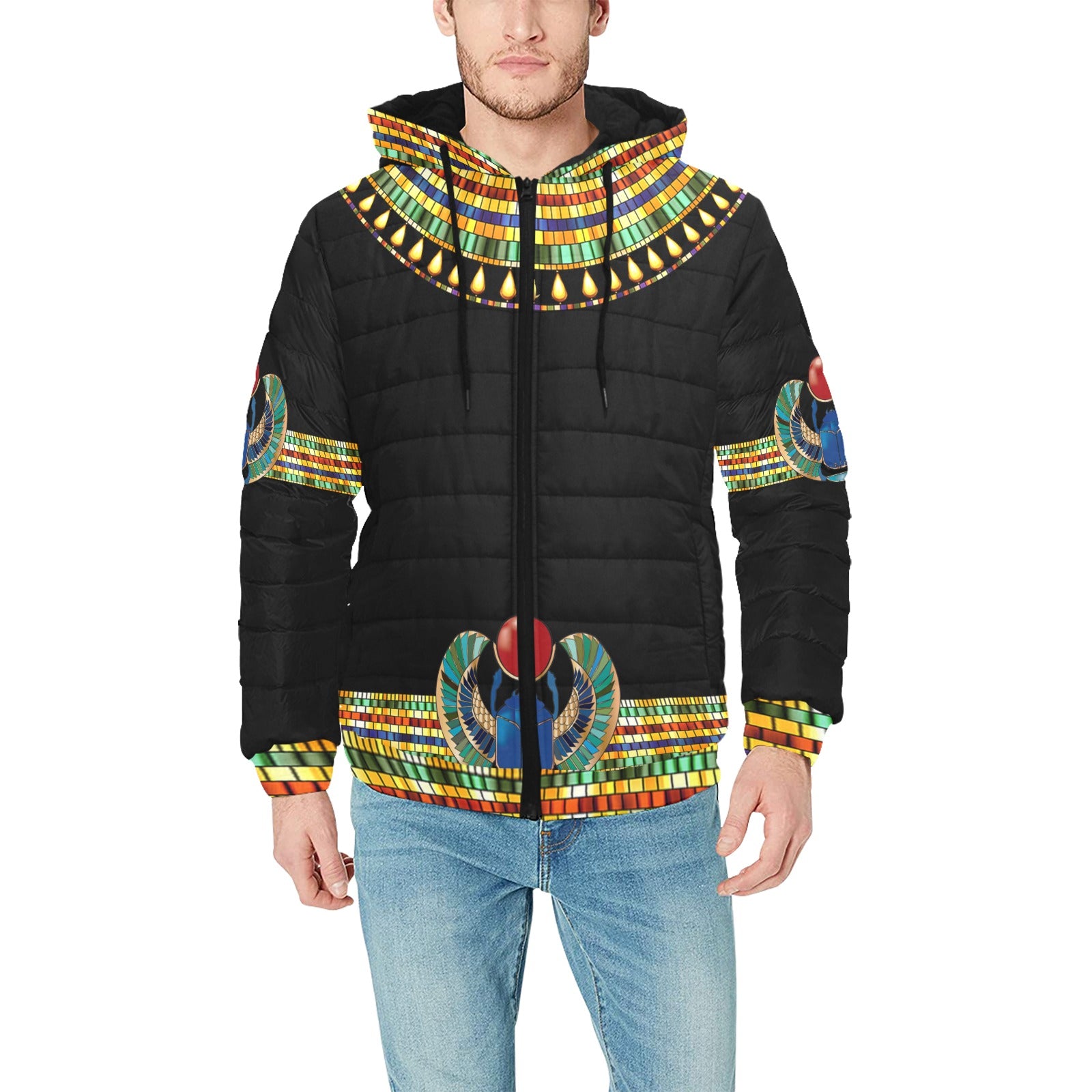 MEDJAY Men's Padded Hooded Jacket