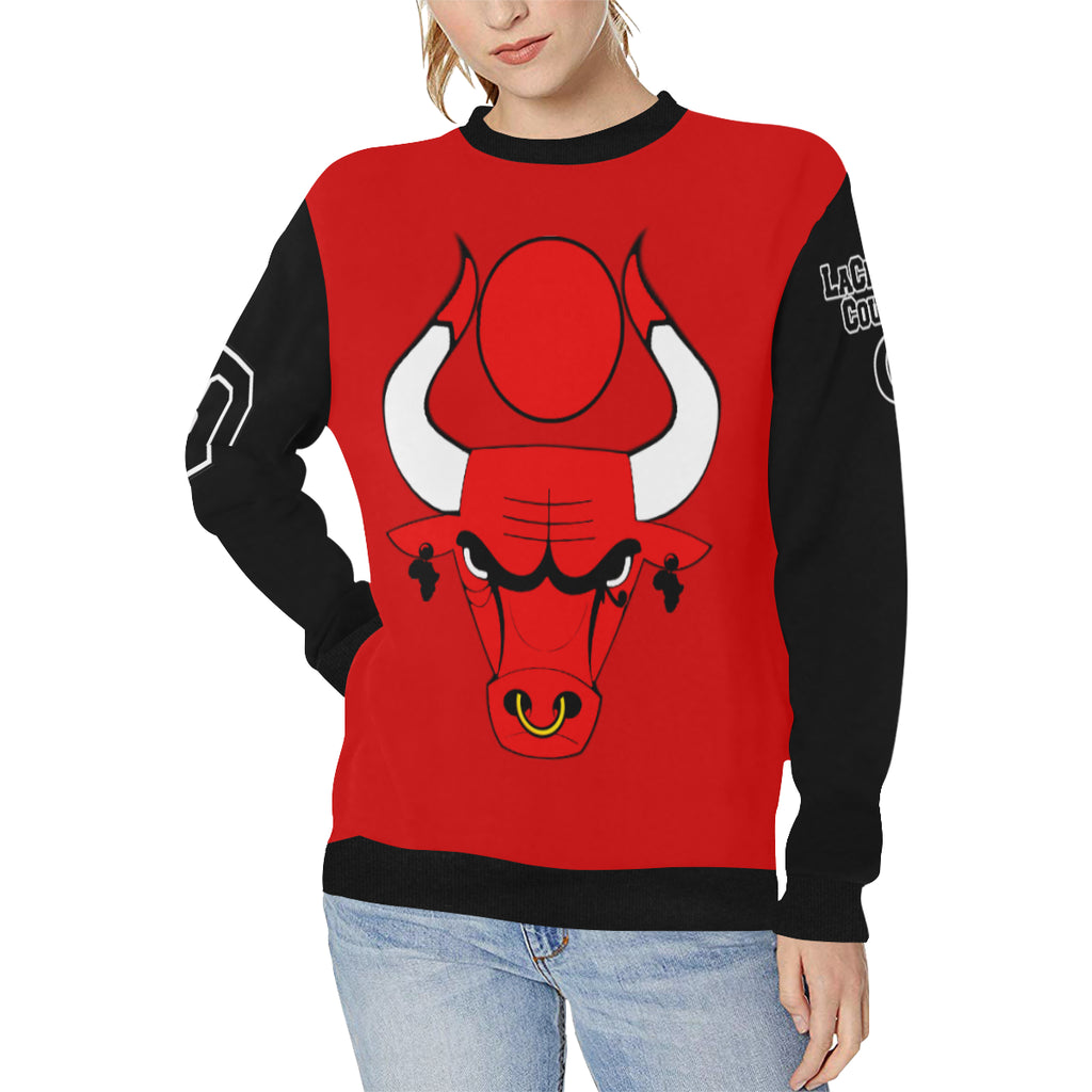 HATHOR BULLS B&R Women's Rib Cuff Crew Neck Sweatshirt
