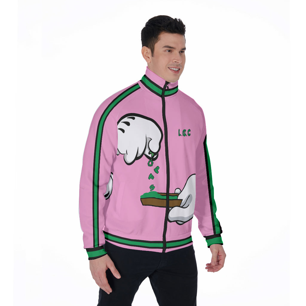 BURN THE OPPS PINK Stand Collar Jacket