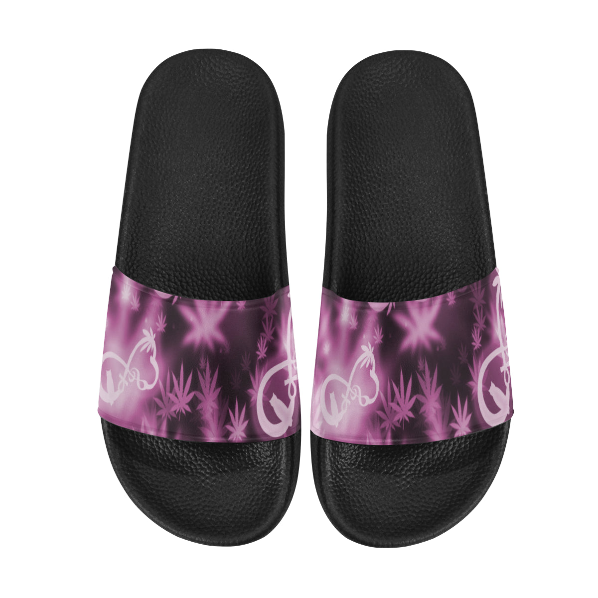 INFINITY PURPLE COSMOS Men's Slide Sandals (Model 057)
