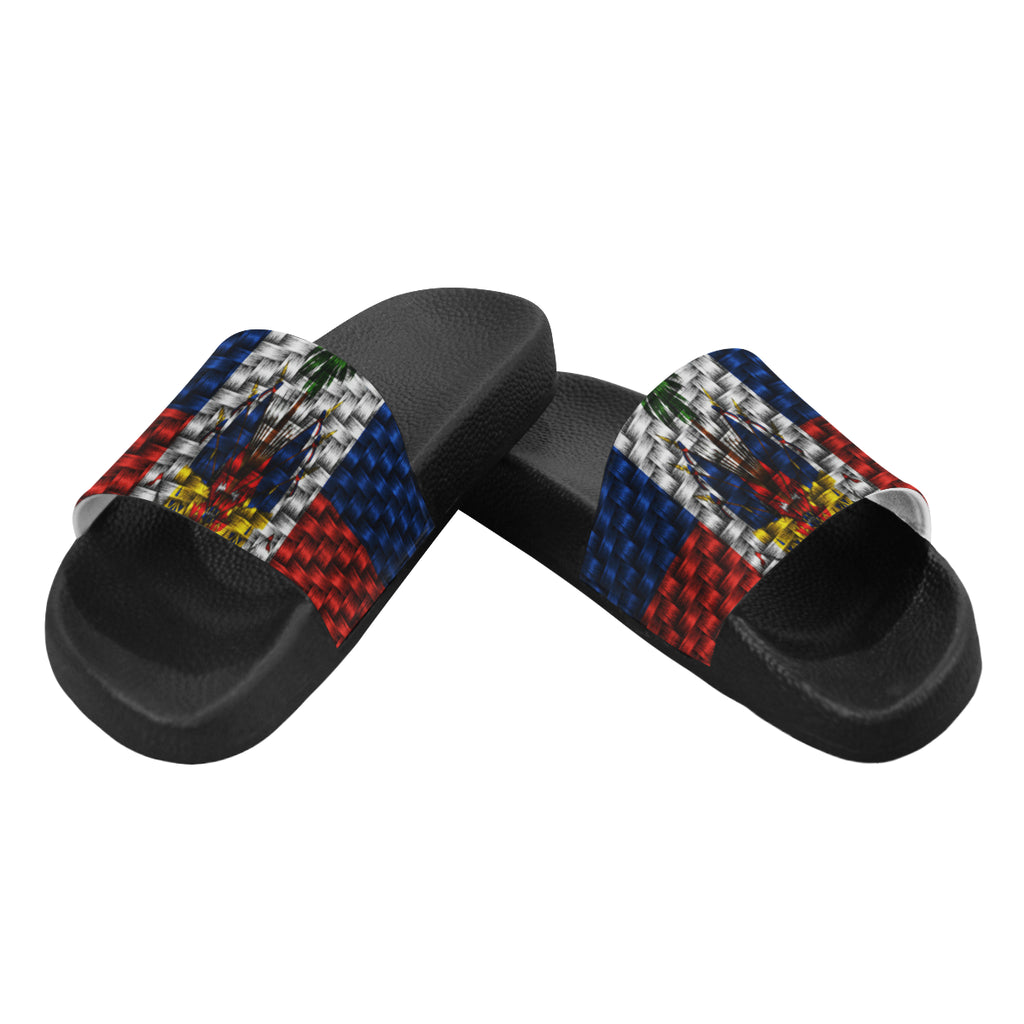 HAITI FLAG Men's Slide Sandals (Model 057)