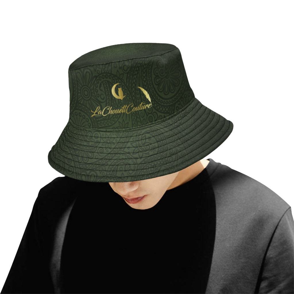 LUXURY GANG KAKI All Over Print Bucket Hat for Men