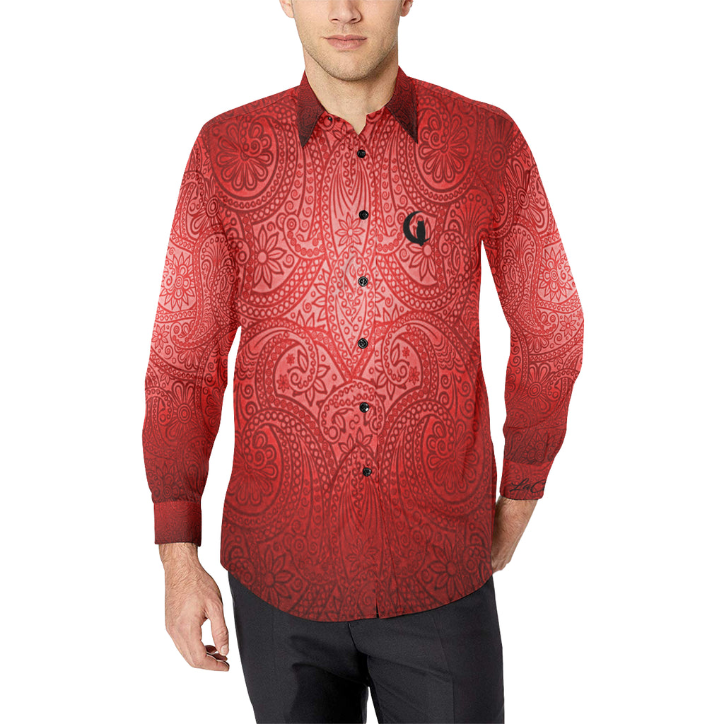 LUXURY GANG Bs'UP Men's All Over Print Casual Dress Shirt (Model T61)