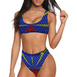 LA REUNION FLAG Sport Top & High-Waisted Bikini Swimsuit