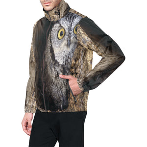 OWL IN HOLE All Over Print Windbreaker for Unisex