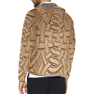 TEMBE ART WOOD All Over Print Windbreaker for Unisex