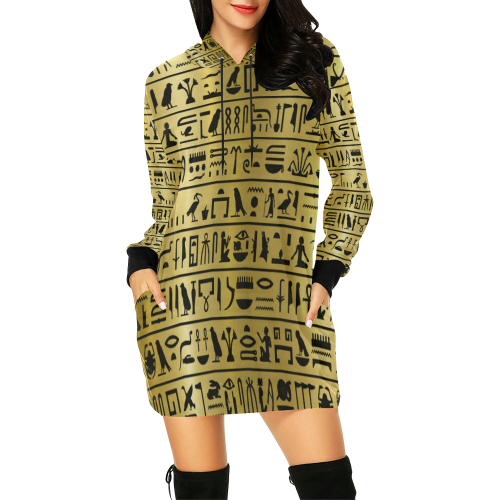 MEDU NETER All Over Print Hoodie Mini Dress