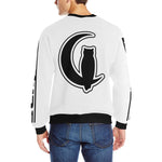 BLACC BORDER WHITE Men's Rib Cuff Crew Neck Sweatshirt
