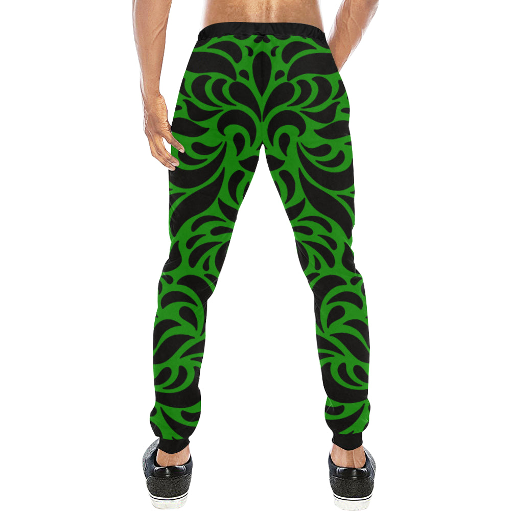 GORGIOUS GREEN Men's All Over Print Sweatpants (Model L11)