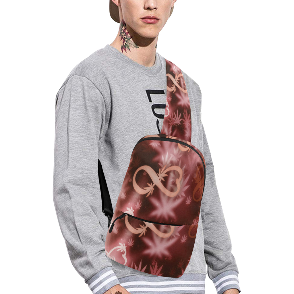 INFINITY RED COSMOS Chest Bag (Model 1678)