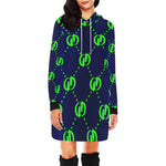 GOODIE B-SK All Over Print Hoodie Mini Dress