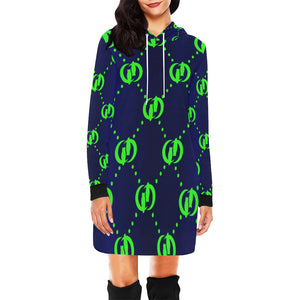 GOODIE B-SK All Over Print Hoodie Mini Dress