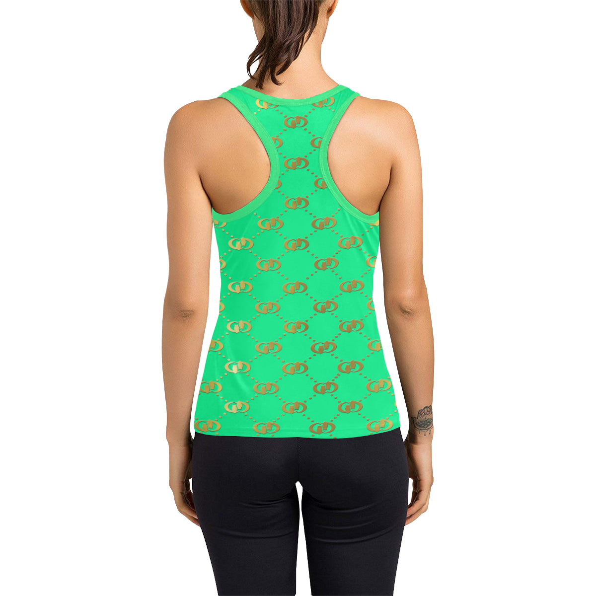 EXCELLENCE TRQGLD Women's Racerback Tank Top (Model T60)
