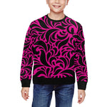 GORGIOUS LEAF PURPLE All Over Print Crewneck Sweatshirt for Kids (Model H29)