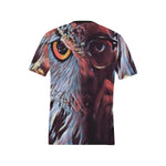 WISE OWL ME Men's All Over Print T-Shirt (Solid Color Neck) (Model T63)