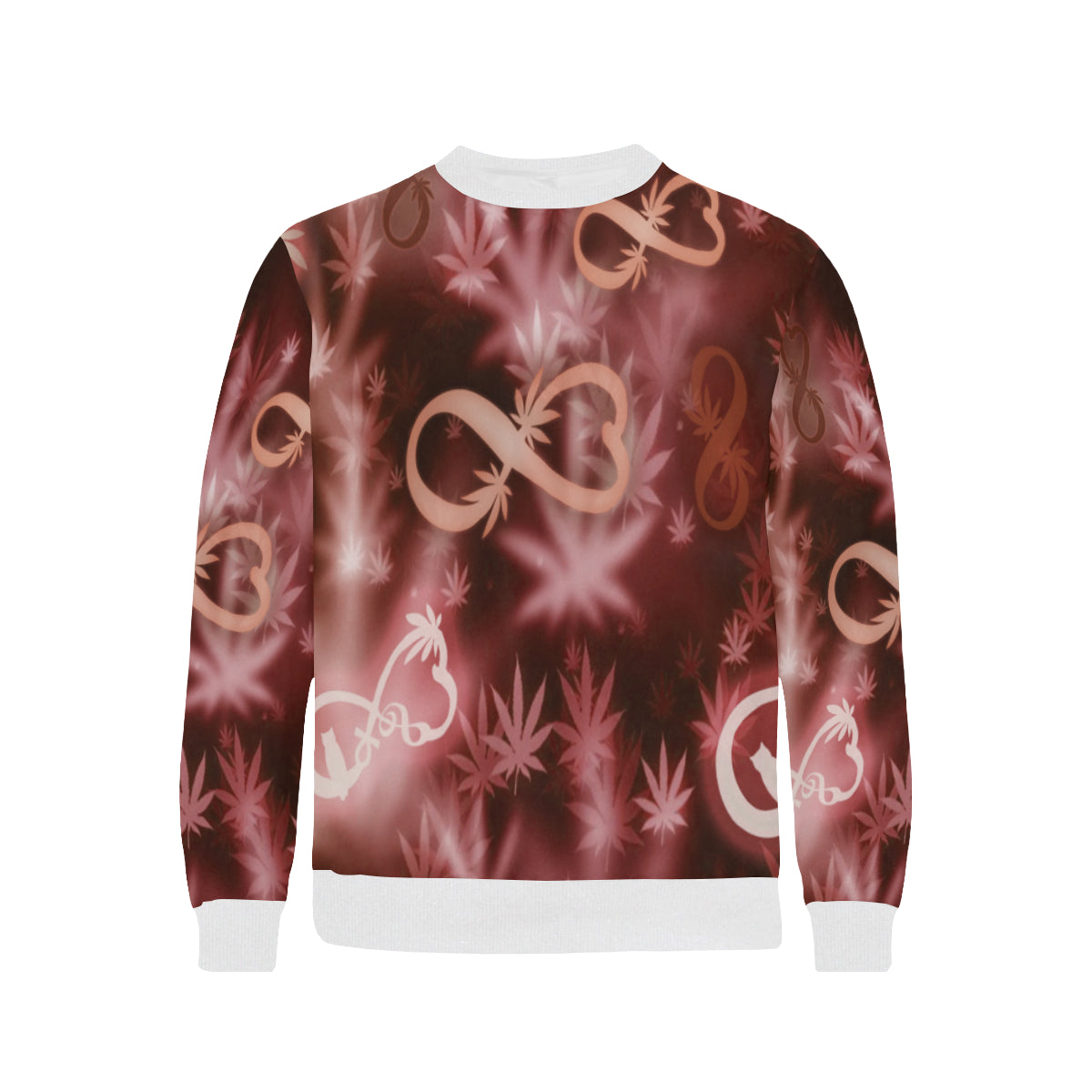 INFINITY RED COSMOS Men's Rib Cuff Crew Neck Sweatshirt