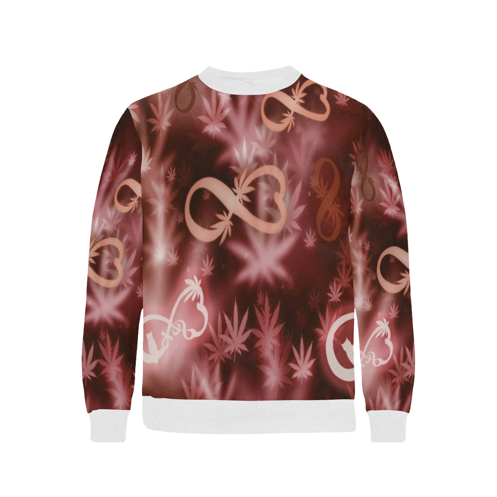 INFINITY RED COSMOS Men's Rib Cuff Crew Neck Sweatshirt