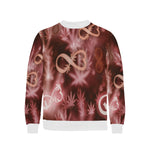 INFINITY RED COSMOS Men's Rib Cuff Crew Neck Sweatshirt