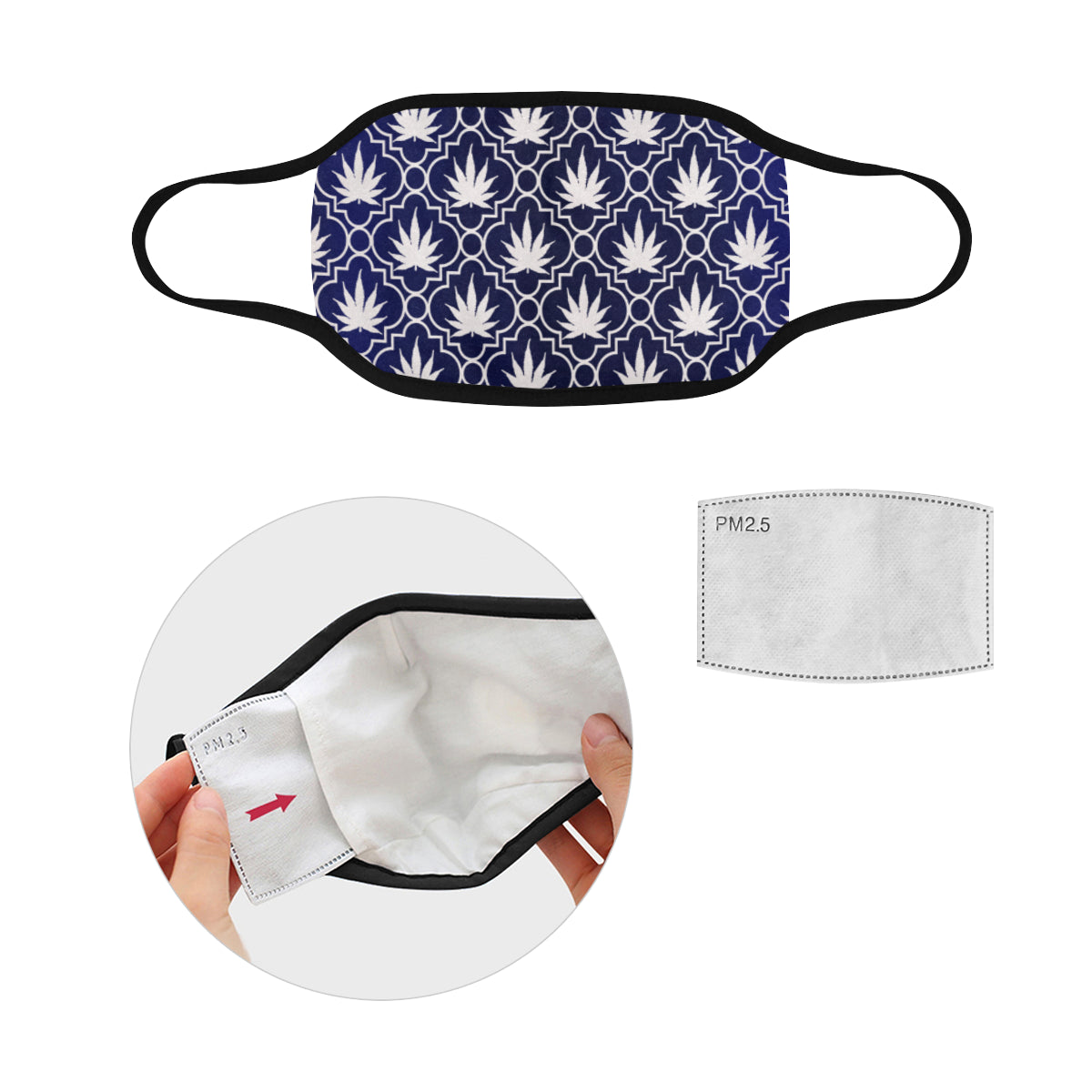 WEEDY WHT Mouth Mask in One Piece (2 Filters Included)